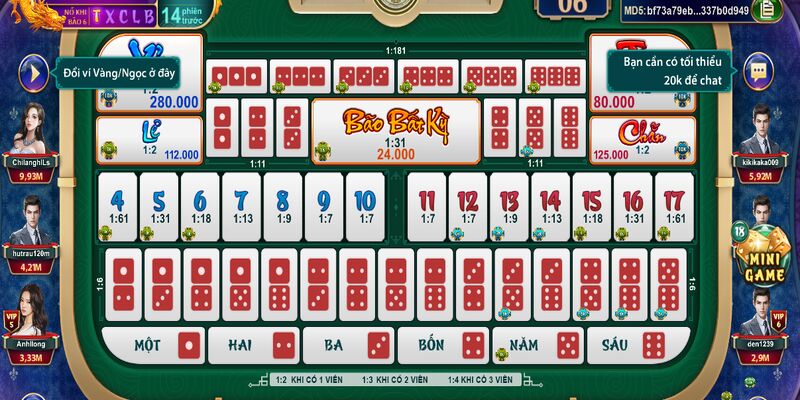 Sicbo game bài